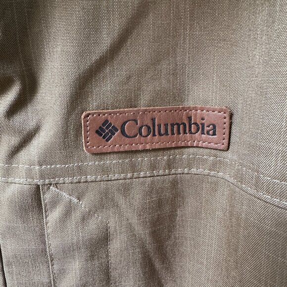 Like New Columbia Tan Horizons Pine Hooded Zip Front Shell in Men's Large - Picture 11 of 14